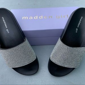Madden Girl Bling Slides~Size 8~never Worn